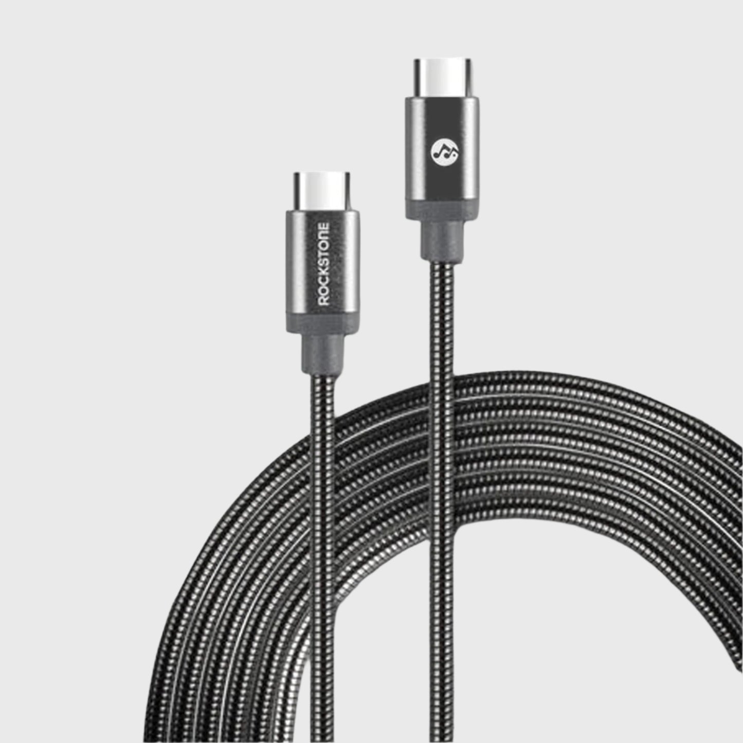 Pet Friendly Metal Tangle Free Braided Type-C to Type-C Cable - 2 Meter
