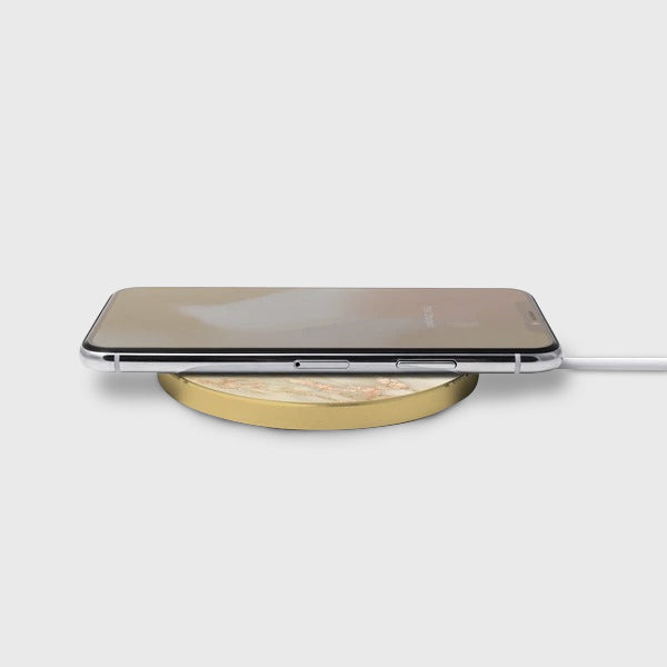 Apollo Marble Aluminium Wireless Charging Pad - Wireless Charger - Gold