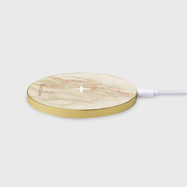 Apollo Marble Aluminium Wireless Charging Pad - Wireless Charger - Gold