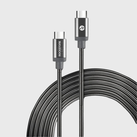 Pet Friendly Metal Tangle Free Braided Type-C to Type-C Cable - 2 Meter