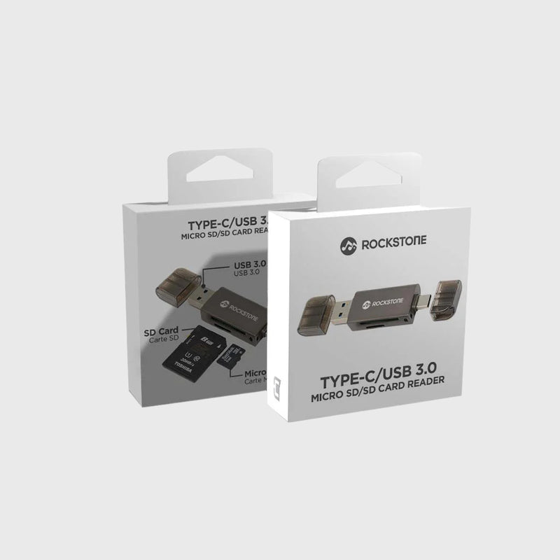 Rockstone Type-C/USB 3.0 Micro SD/SD Card Reader-A2