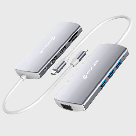 Rockstone USB-C 9-in-1 Dual HDMI Hub-A1