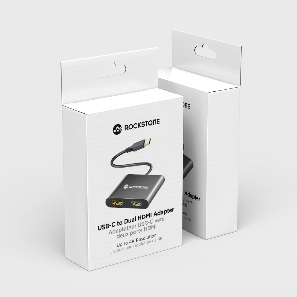 Rockstone Type-C to Dual HDMI Converter – Rockstone Audio