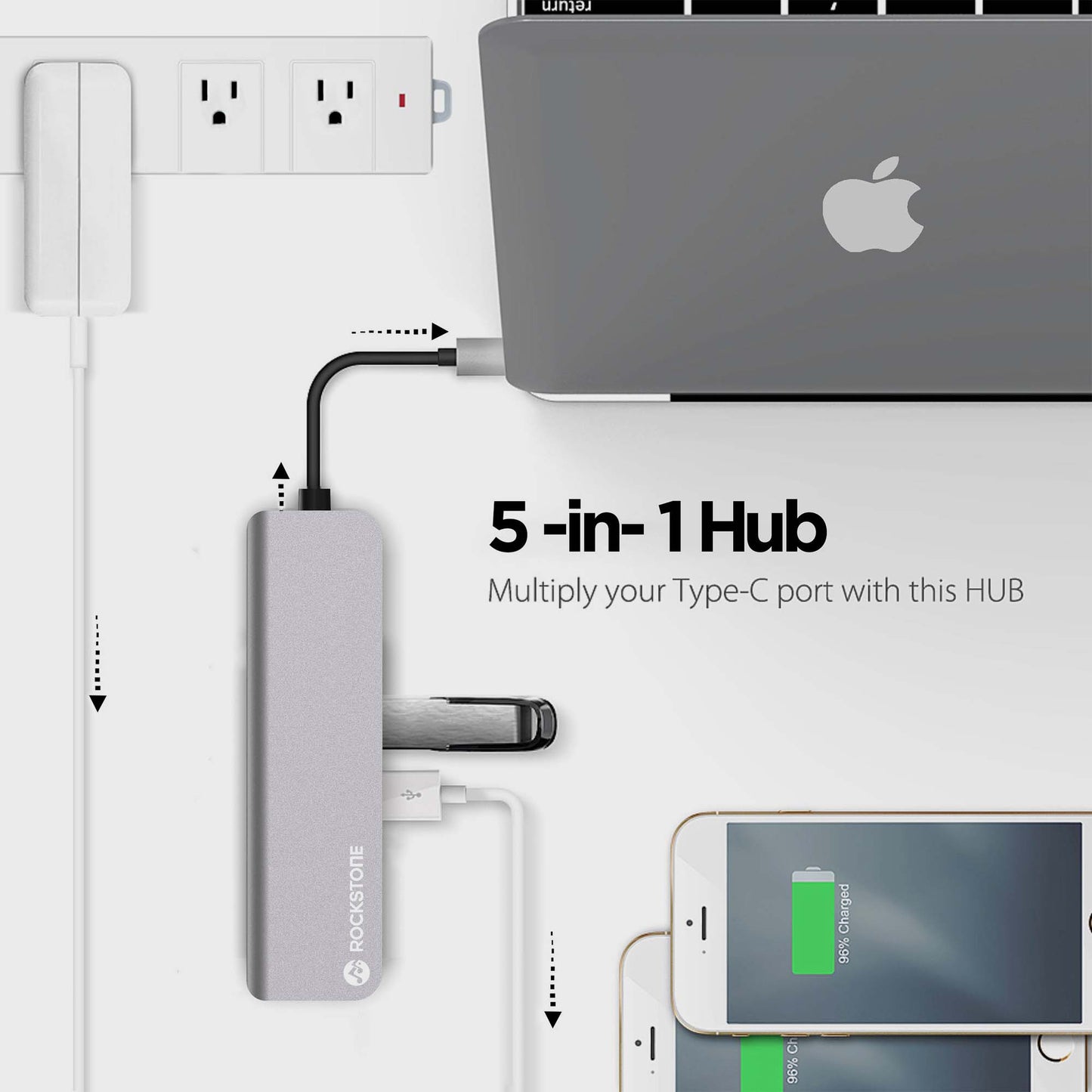 Rockstone USB-C 5-in-1 Hub