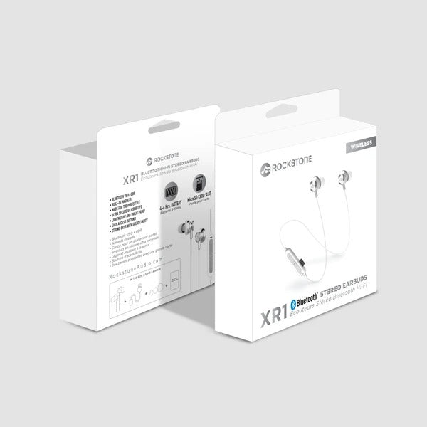 Rockstone XR1 Bluetooth Sports Hi-fi Stereo Earbuds - Bluetooth Earphone - White